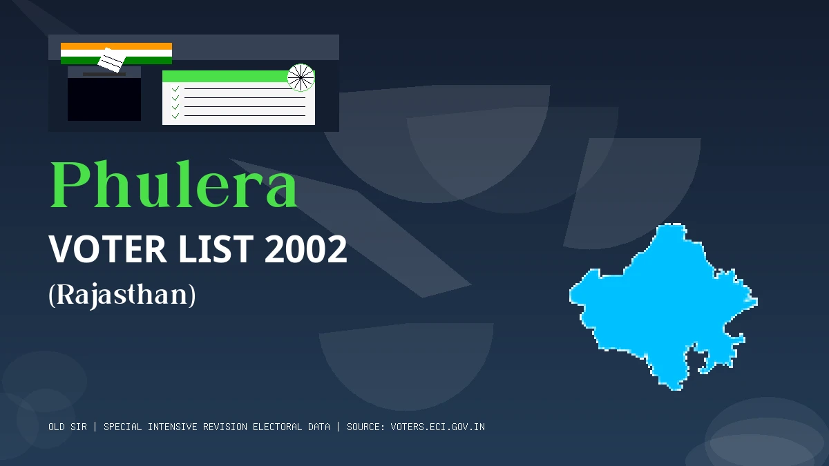 Phulera Voter List 2002 PDF Download Rajasthan