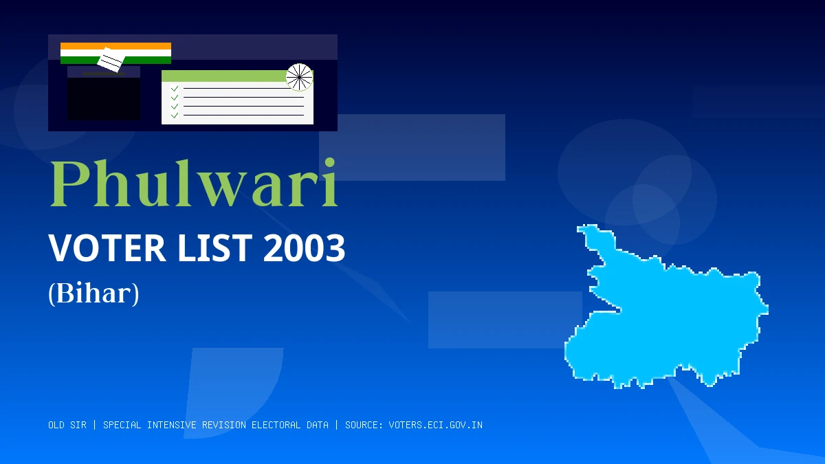 Phulwari Voter List 2003 PDF Download Bihar