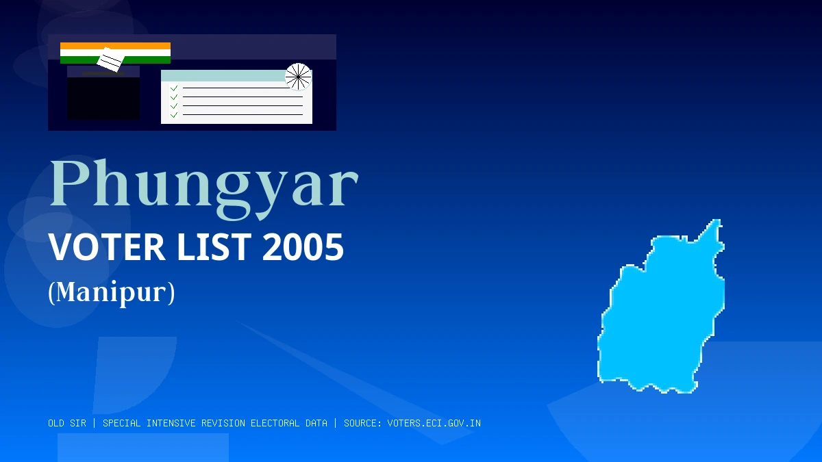 Phungyar Voter List 2005 PDF Download Manipur