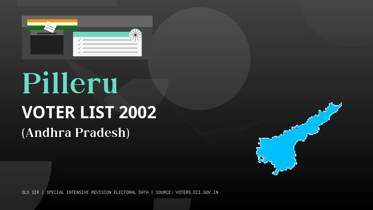 Pilleru Voter List 2002 PDF Download Andhra Pradesh