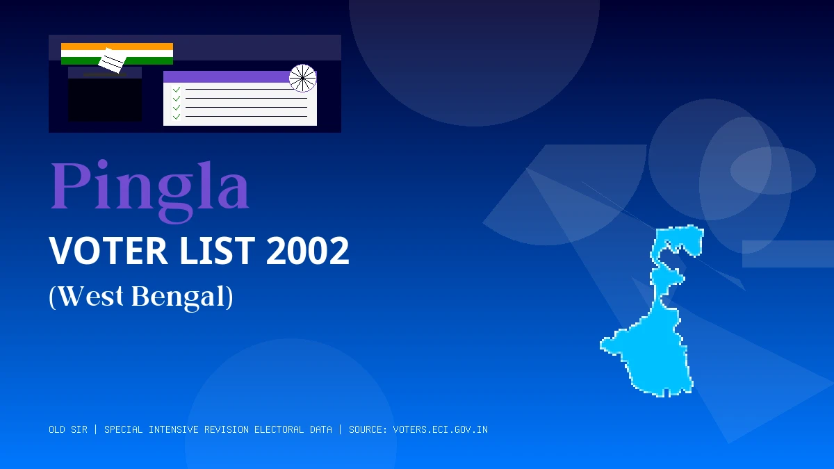 Pingla Voter List 2002 PDF Download West Bengal