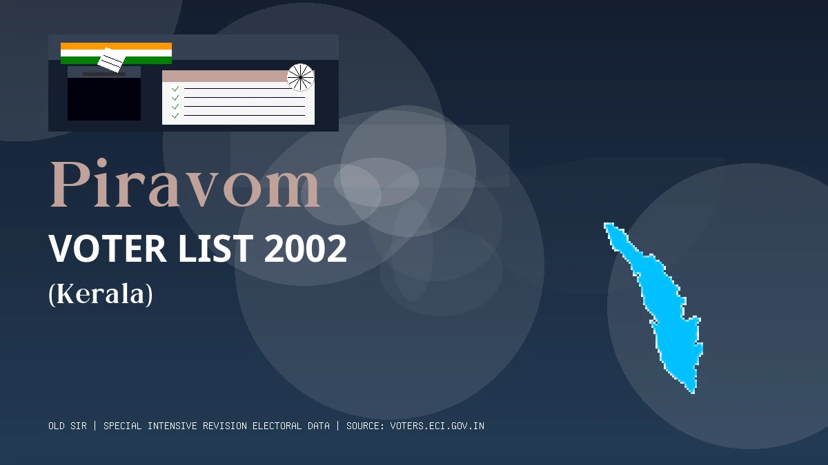 Piravom Voter List 2002 PDF Download Kerala