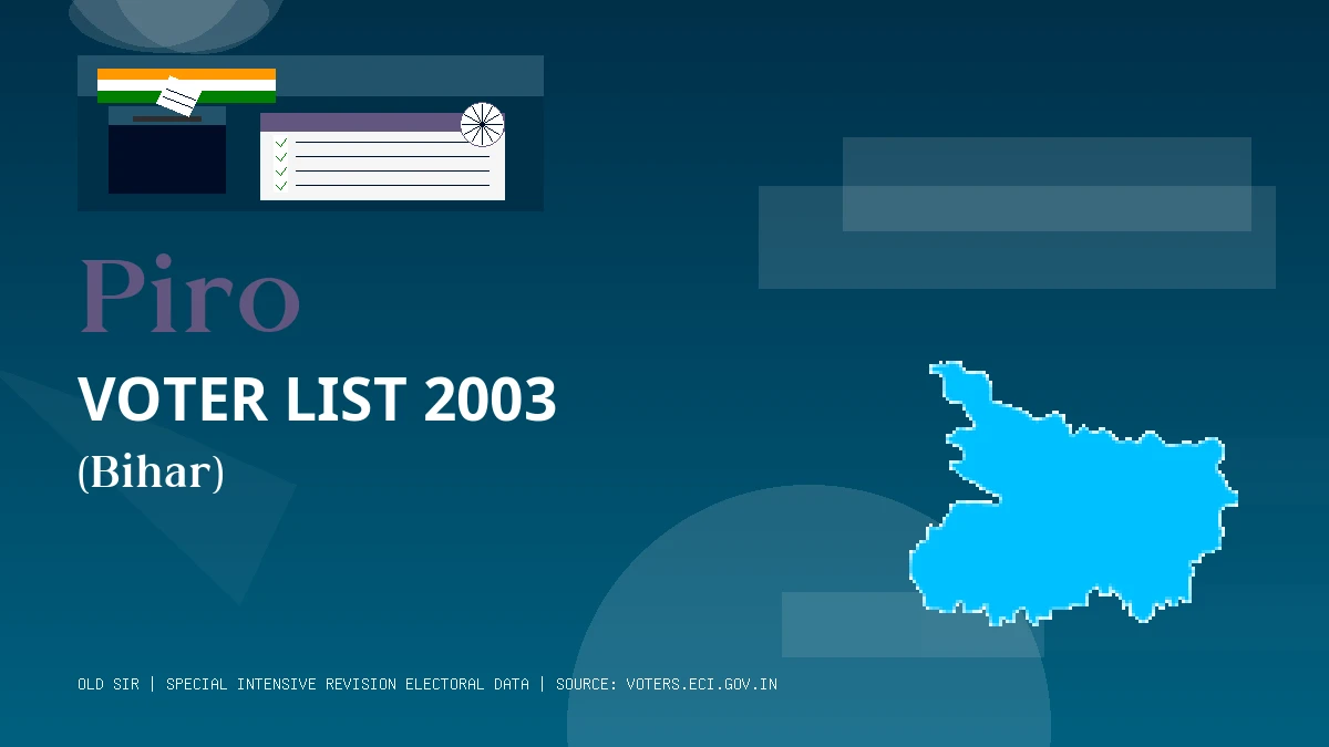 Piro Voter List 2003 PDF Download Bihar