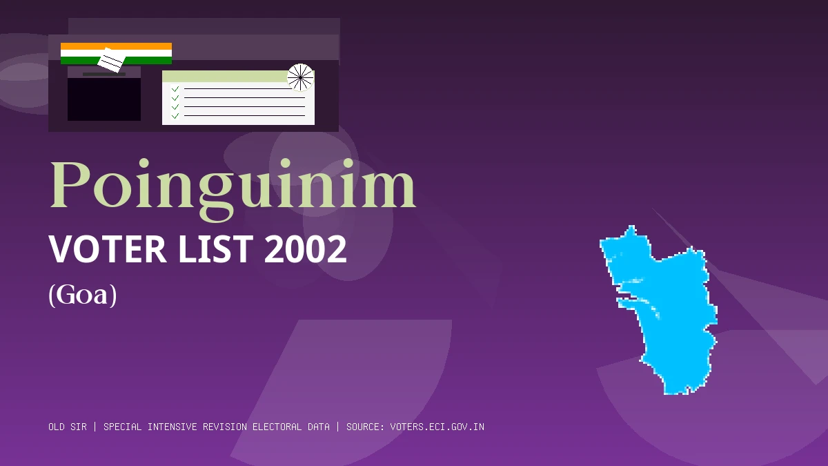 Poinguinim Voter List 2002 PDF Download Goa