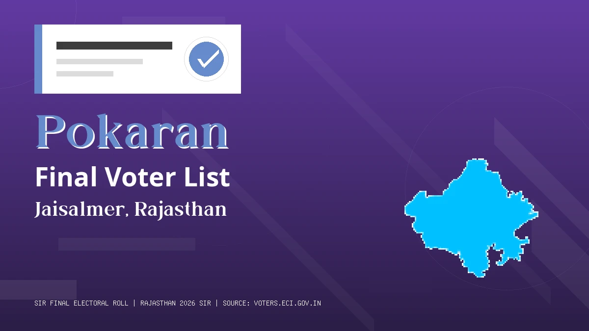 Pokaran Final Voter List Rajasthan