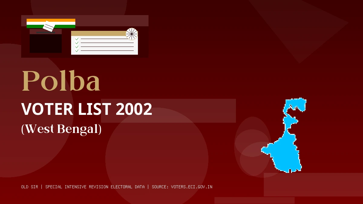 Polba Voter List 2002 PDF Download West Bengal
