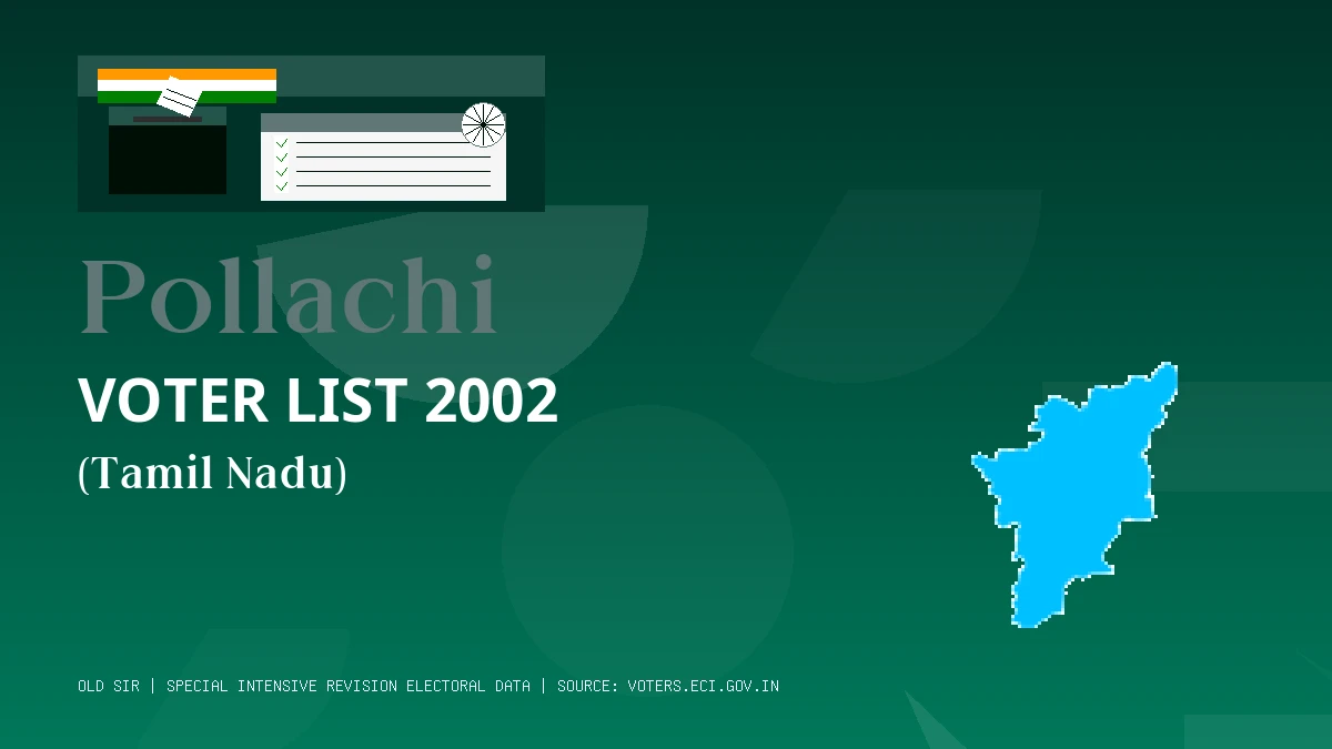 Pollachi Voter List 2002 PDF Download Tamil Nadu
