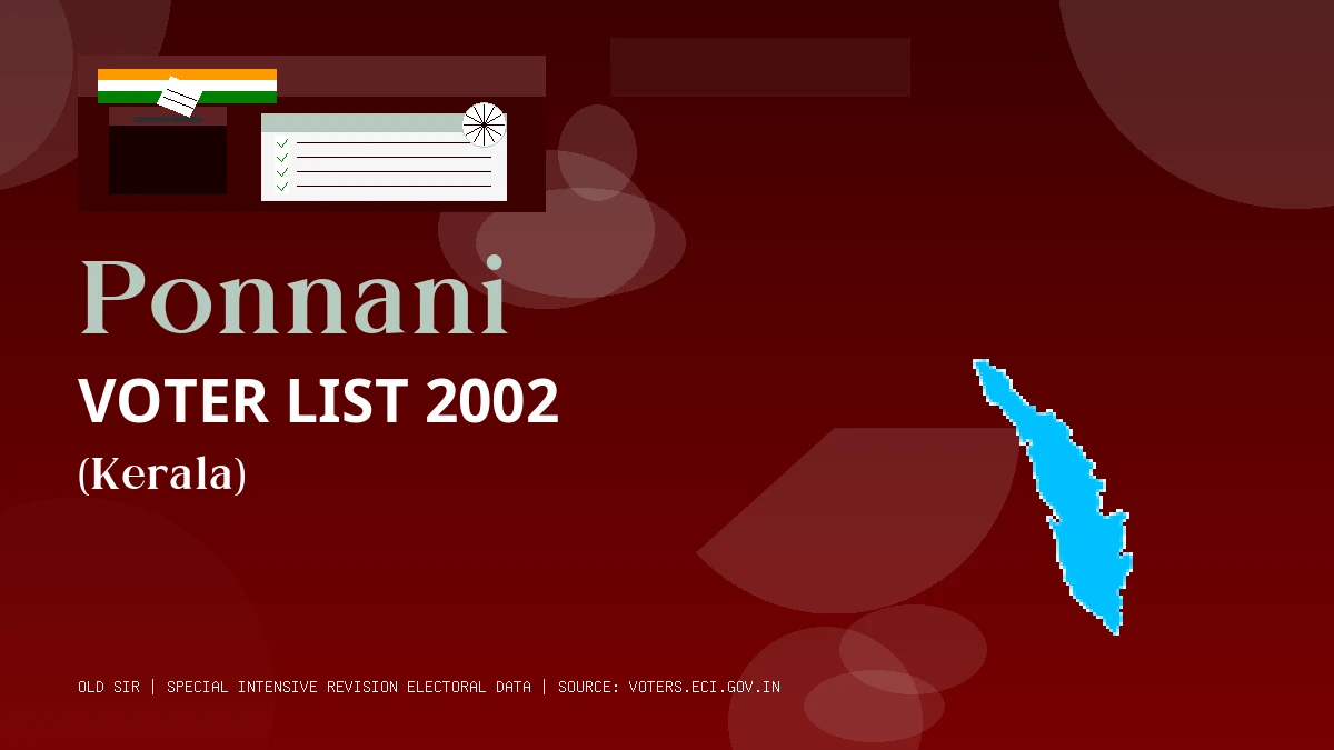 Ponnani Voter List 2002 PDF Download Kerala