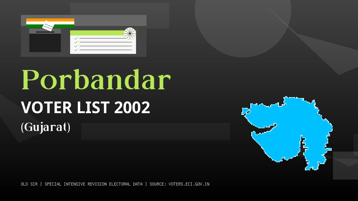 Porbandar Voter List 2002 PDF Download Gujarat