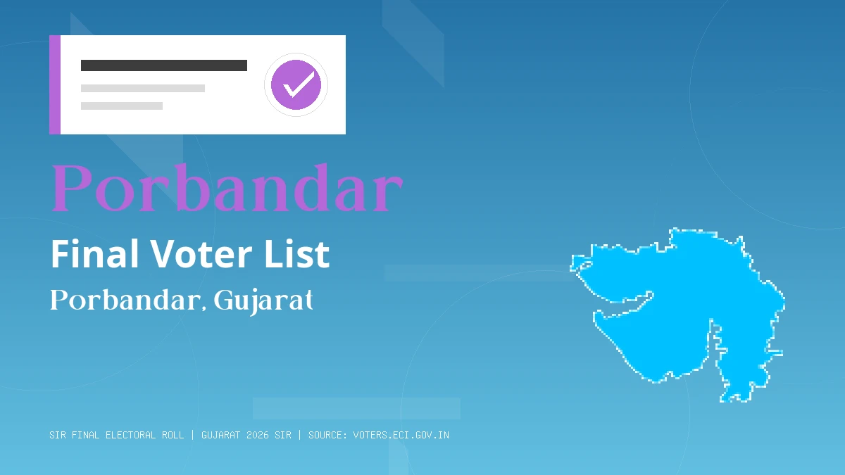Porbandar Final Voter List Gujarat