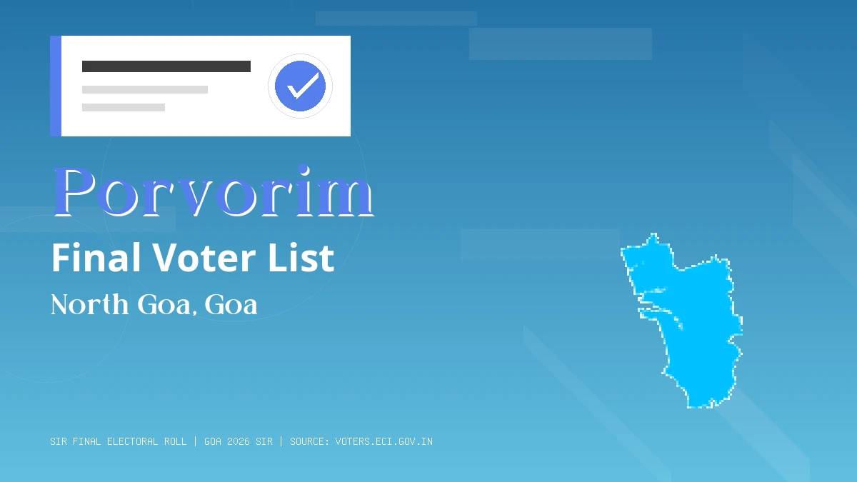 Porvorim Final Voter List Goa