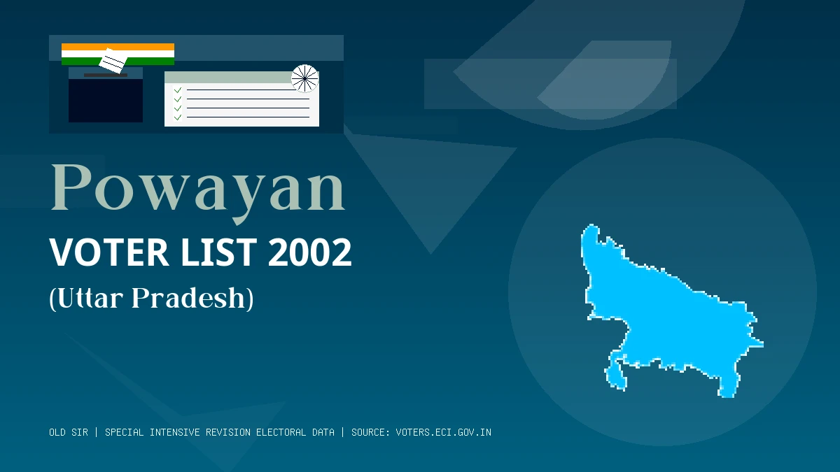 Powayan Voter List 2002 PDF Download Uttar Pradesh