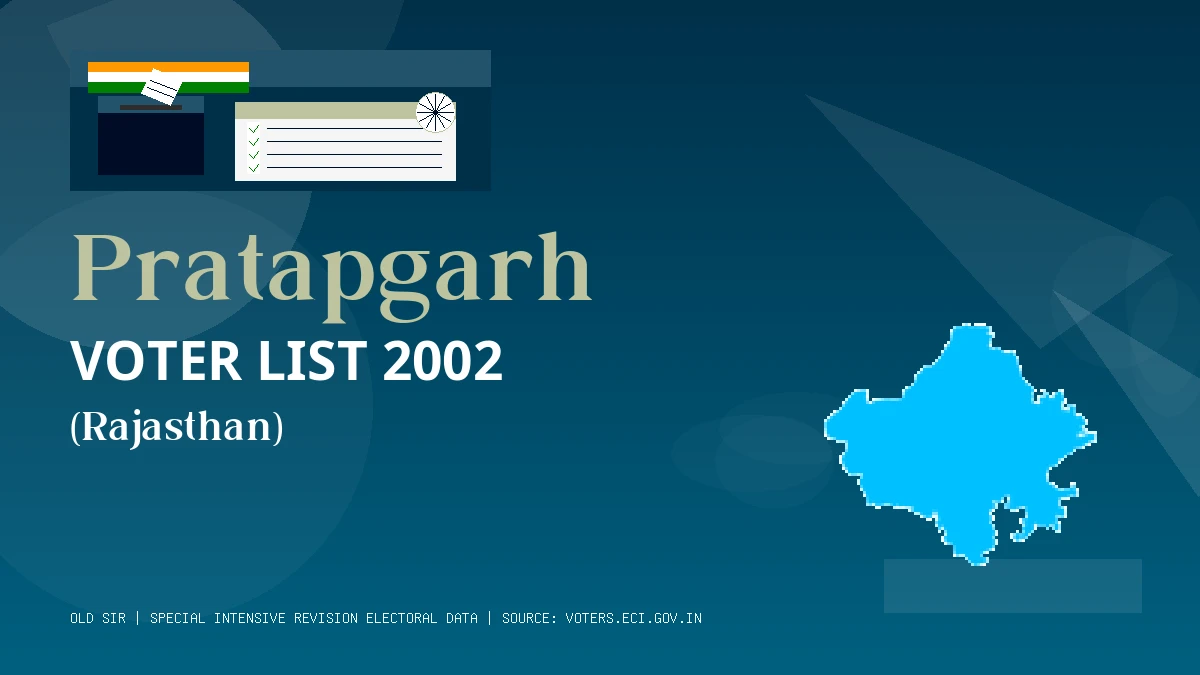 Pratapgarh Voter List 2002 PDF Download Rajasthan