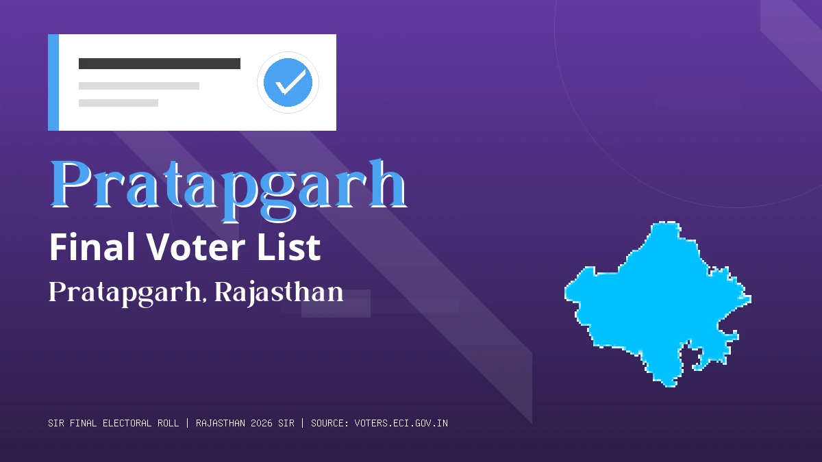 Pratapgarh Final Voter List Rajasthan