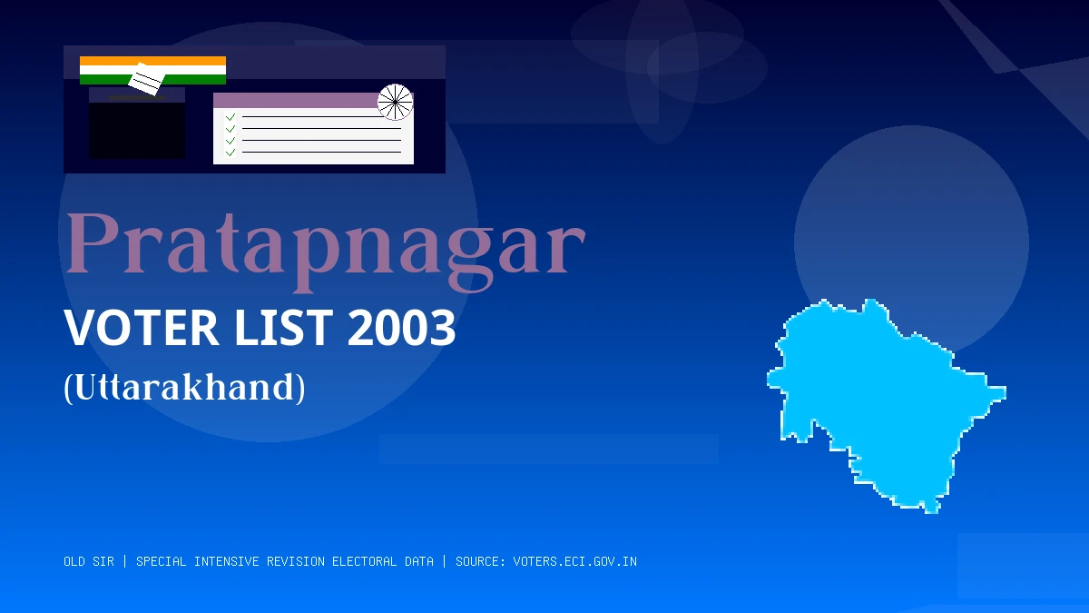 Pratapnagar Voter List 2003 PDF Download Uttarakhand