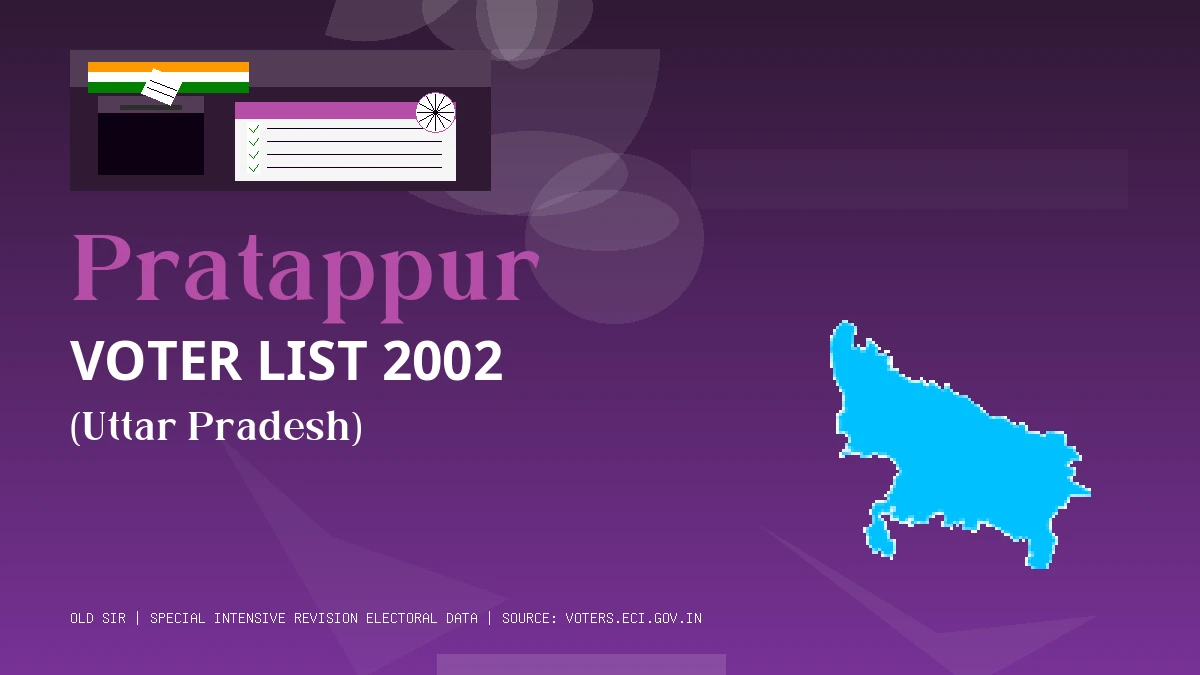 Pratappur Voter List 2002 PDF Download Uttar Pradesh