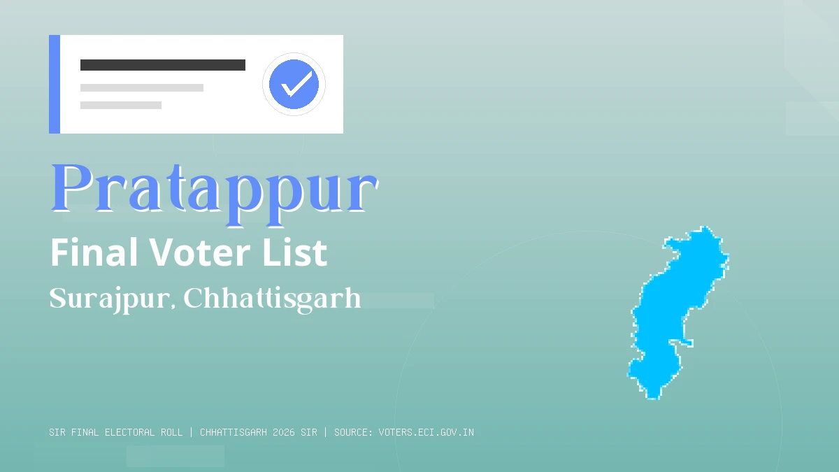 Pratappur Final Voter List Chhattisgarh