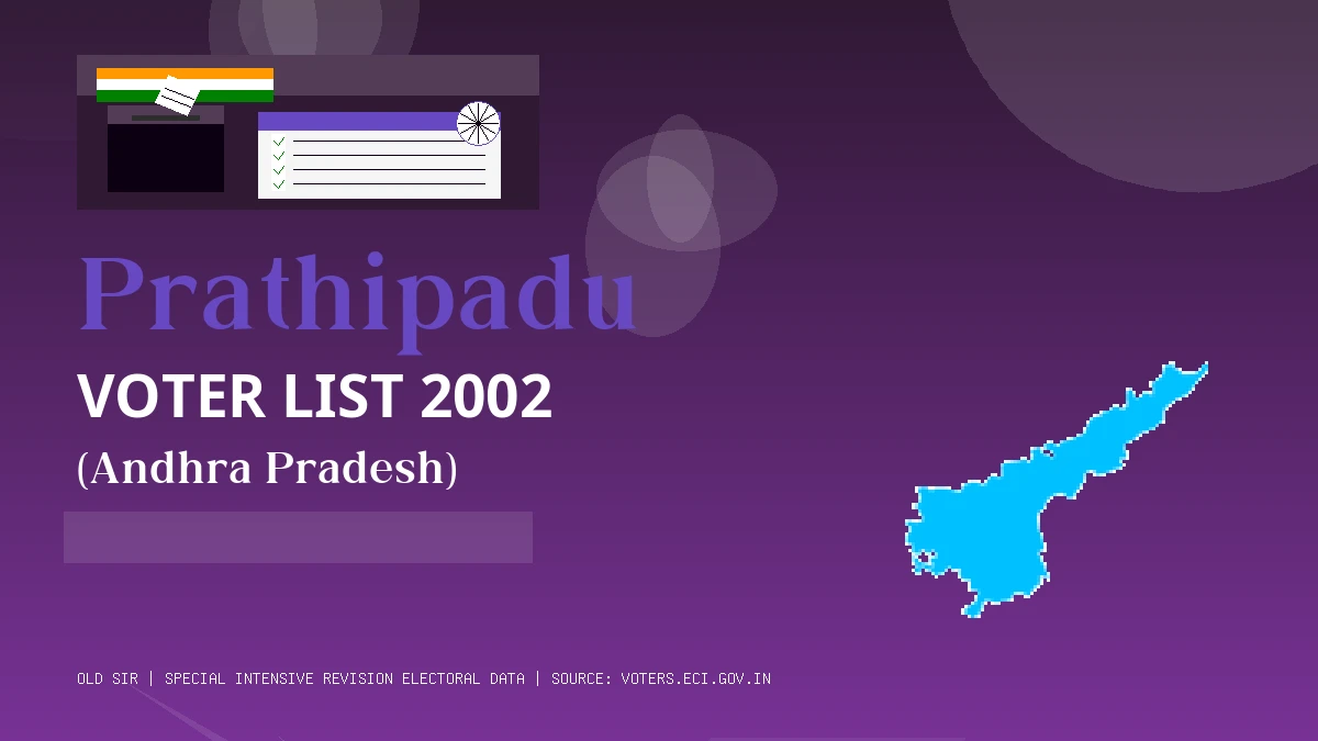 Prathipadu Voter List 2002 PDF Download Andhra Pradesh