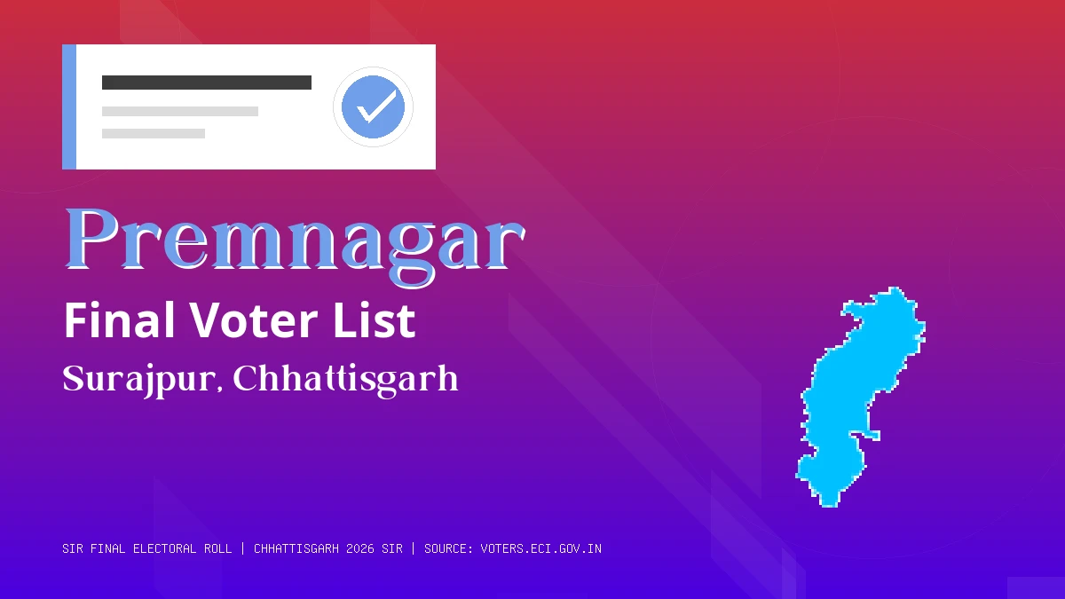 Premnagar Final Voter List Chhattisgarh