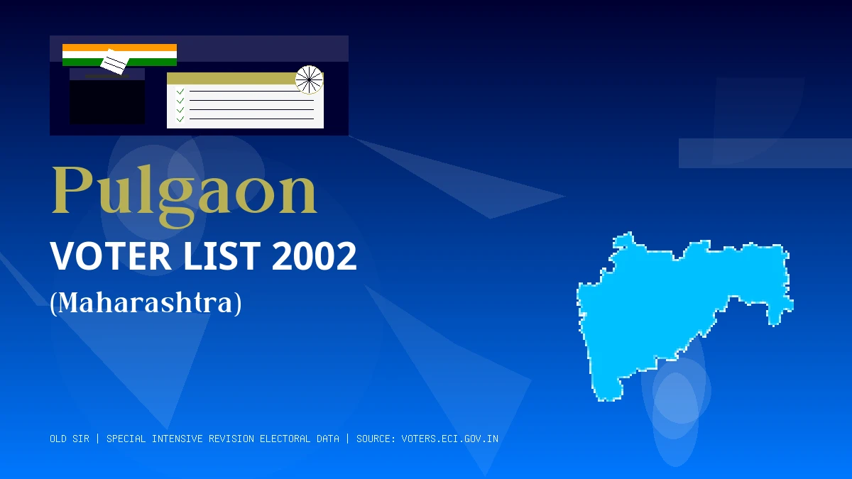 Pulgaon Voter List 2002 PDF Download Maharashtra