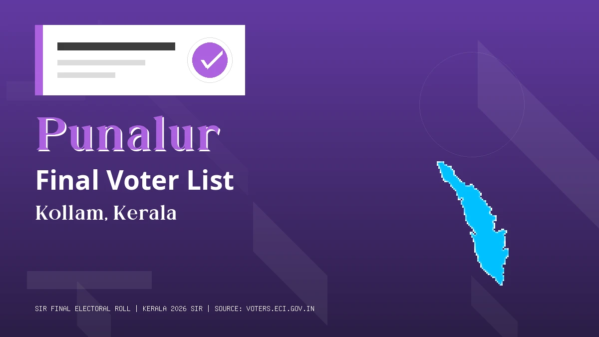 Punalur Final Voter List Kerala