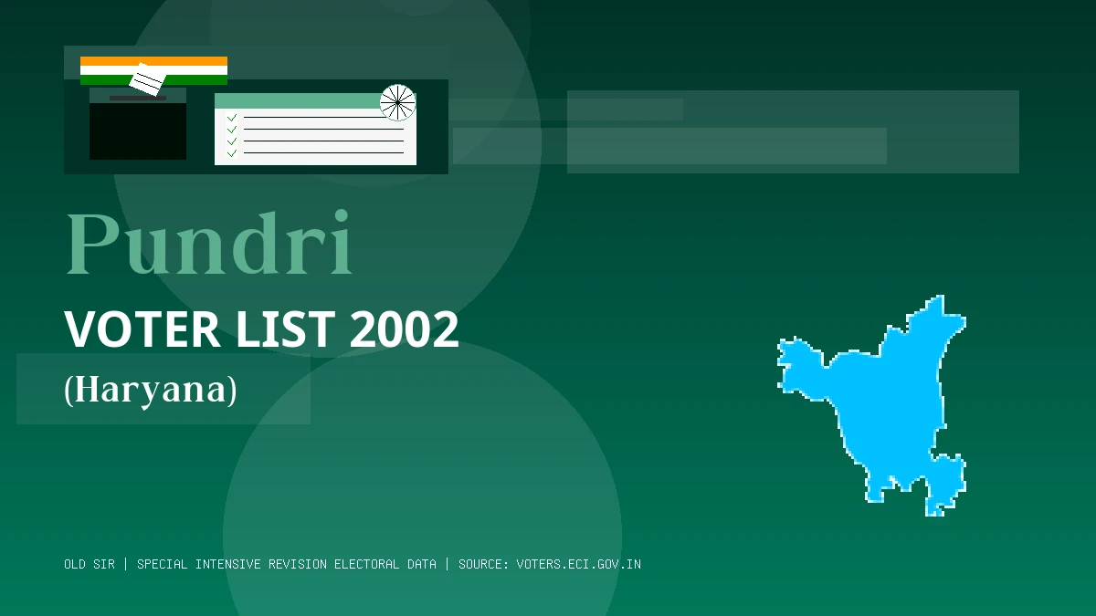 Pundri Voter List 2002 PDF Download Haryana