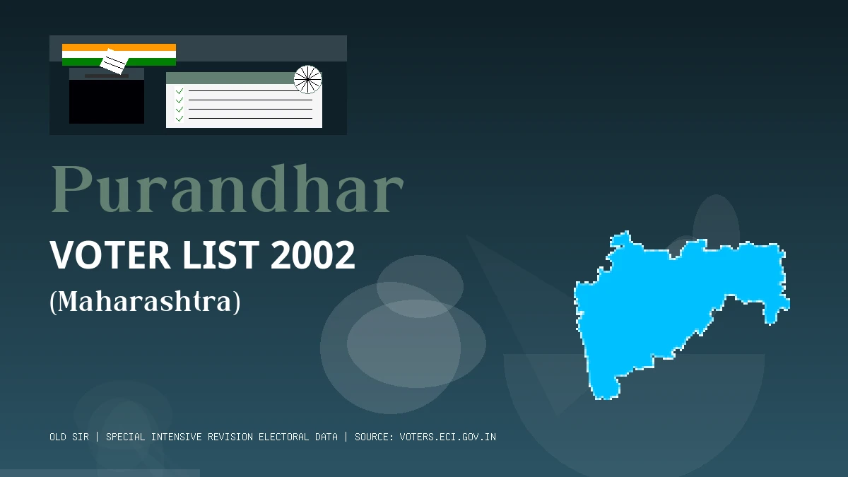Purandhar Voter List 2002 PDF Download Maharashtra