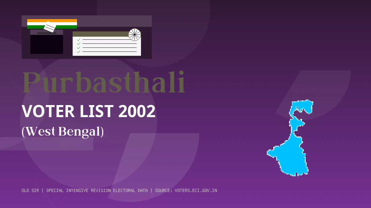 Purbasthali Voter List 2002 PDF Download West Bengal