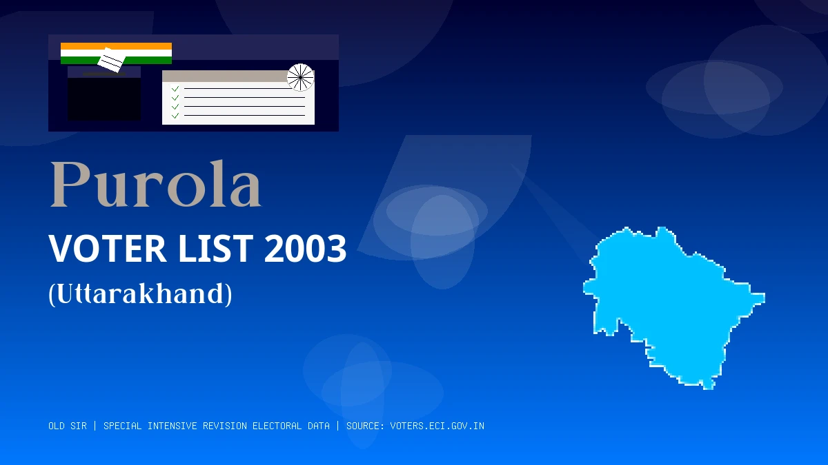 Purola Voter List 2003 PDF Download Uttarakhand