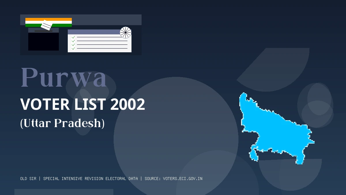 Purwa Voter List 2002 PDF Download Uttar Pradesh