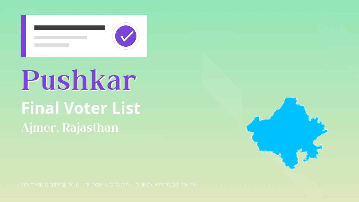 Pushkar Final Voter List Rajasthan