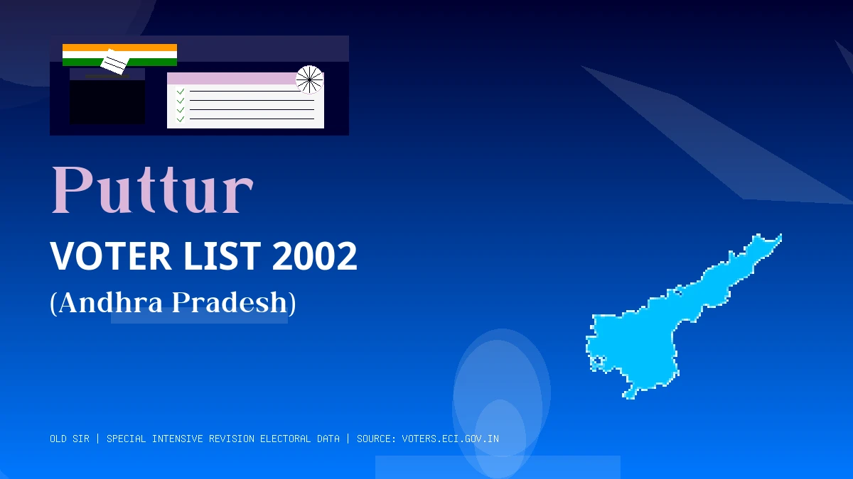 Puttur Voter List 2002 PDF Download Andhra Pradesh