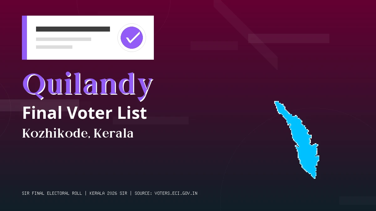 Quilandy Final Voter List Kerala
