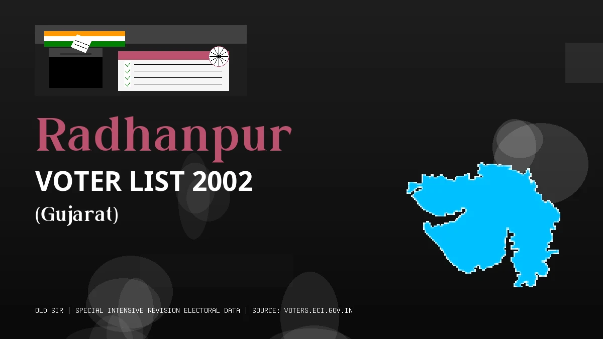 Radhanpur Voter List 2002 PDF Download Gujarat