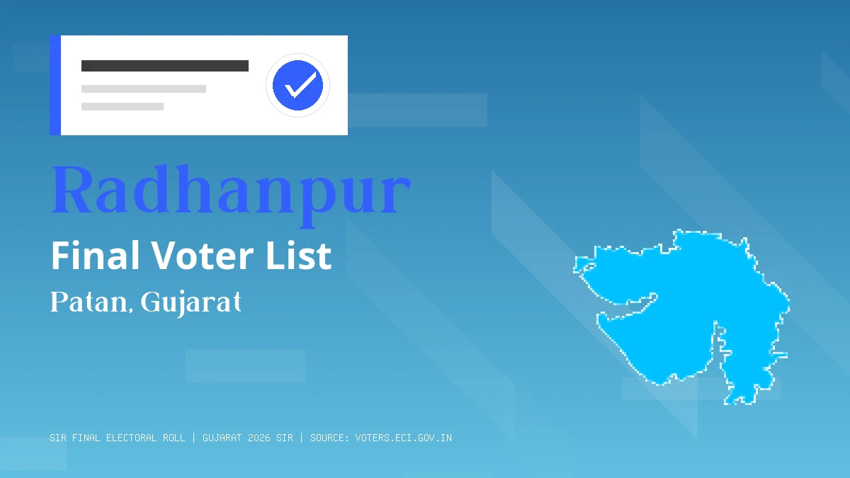 Radhanpur Final Voter List Gujarat