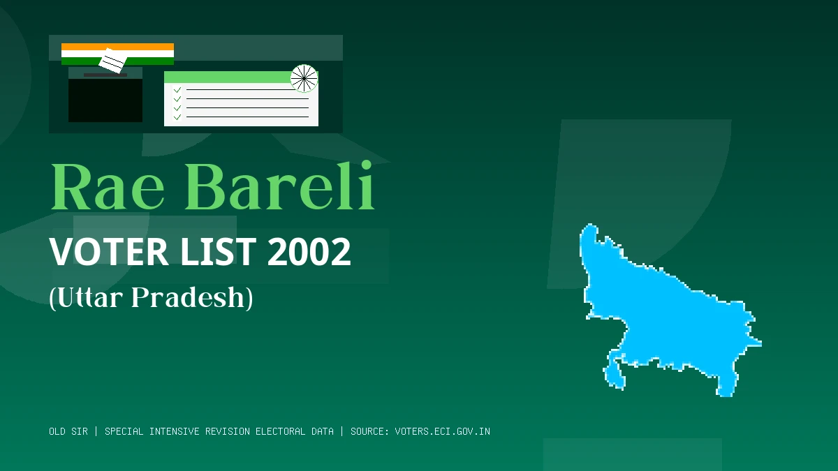 Rae Bareli Voter List 2002 PDF Download Uttar Pradesh