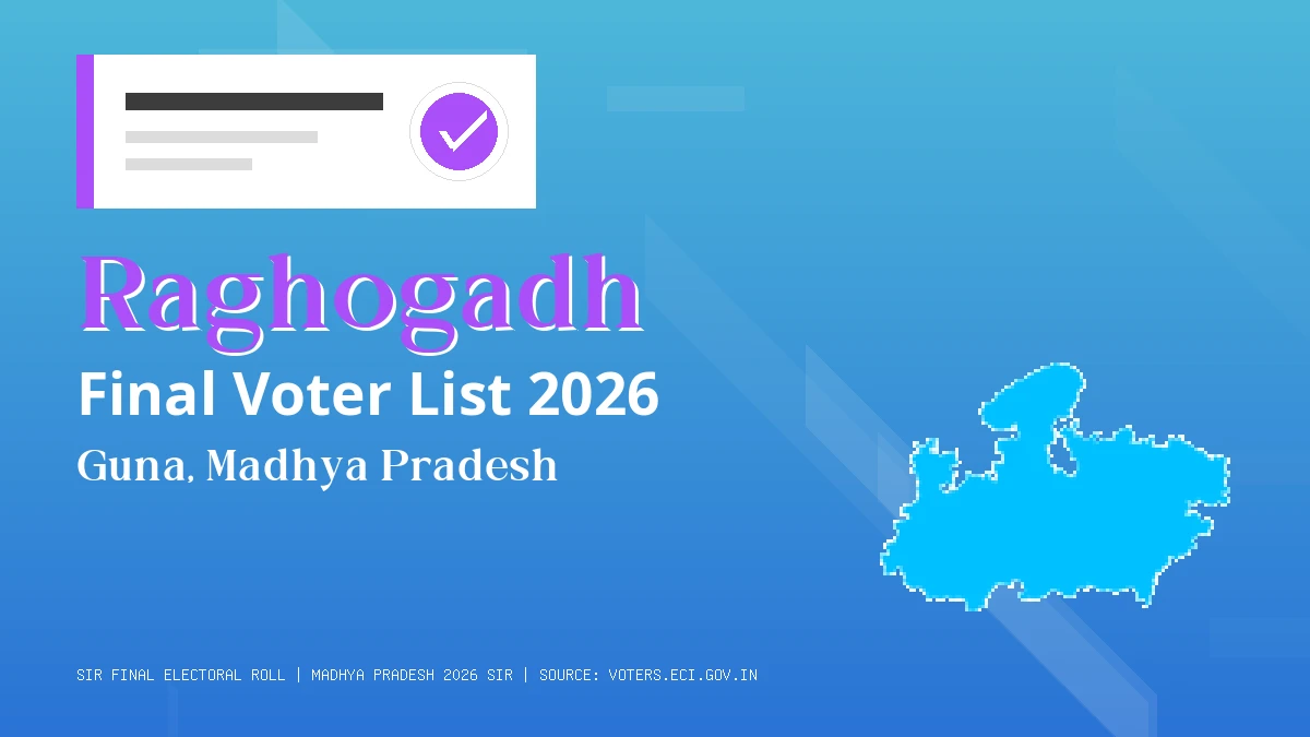Raghogadh Final Voter List 2026 Madhya Pradesh