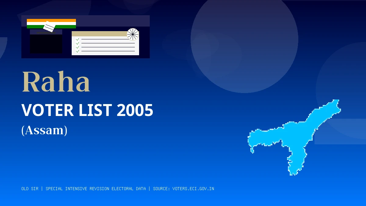 Raha Voter List 2005 PDF Download Assam