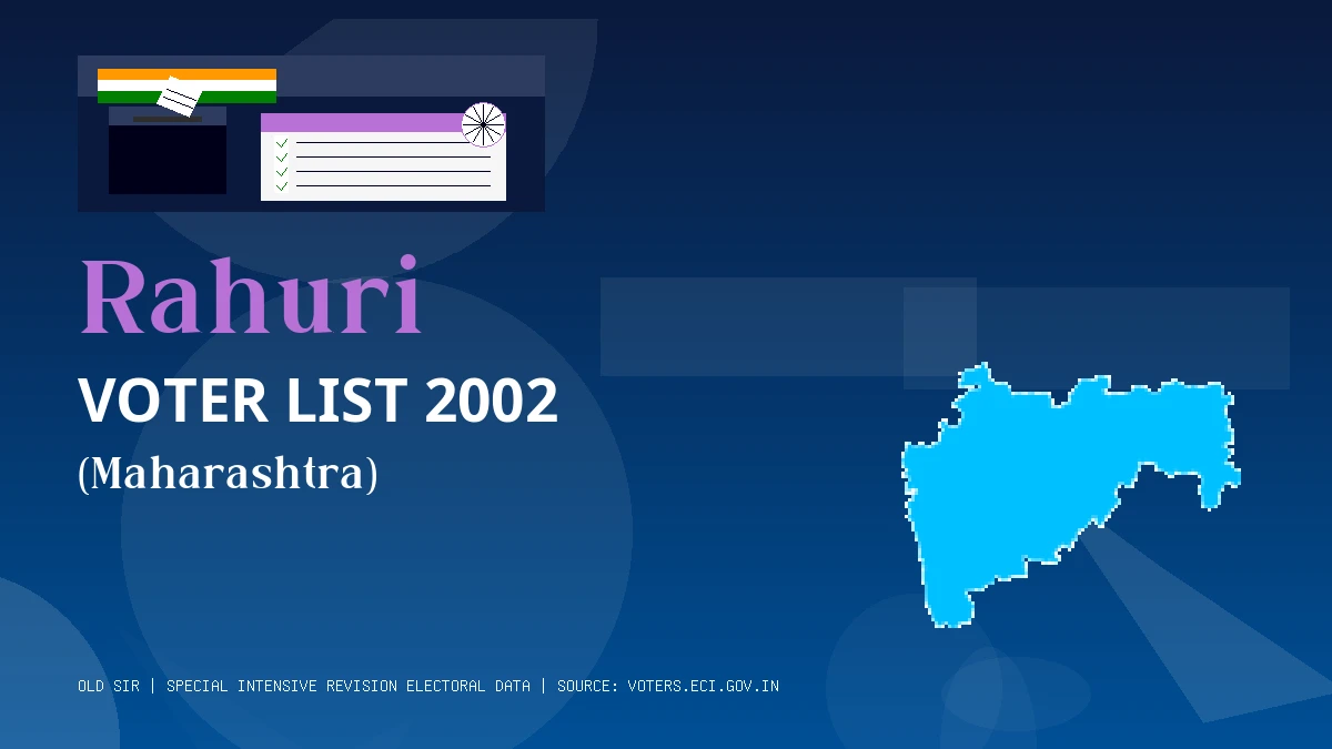 Rahuri Voter List 2002 PDF Download Maharashtra