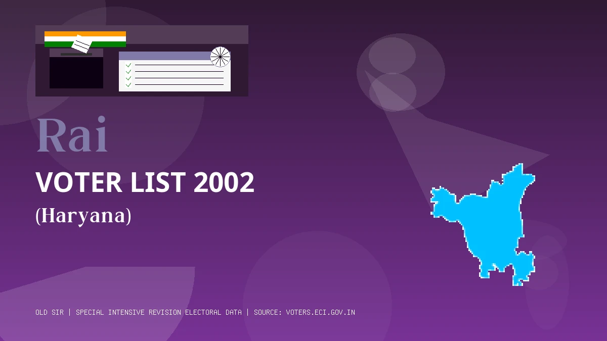 Rai Voter List 2002 PDF Download Haryana