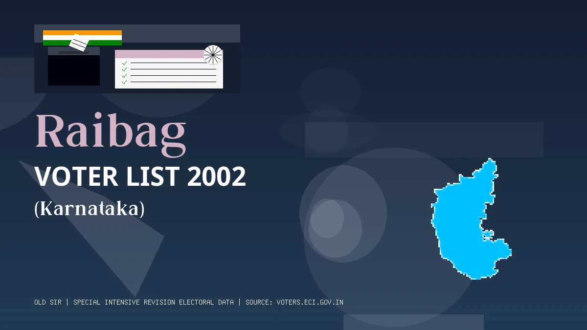 Raibag Voter List 2002 PDF Download Karnataka