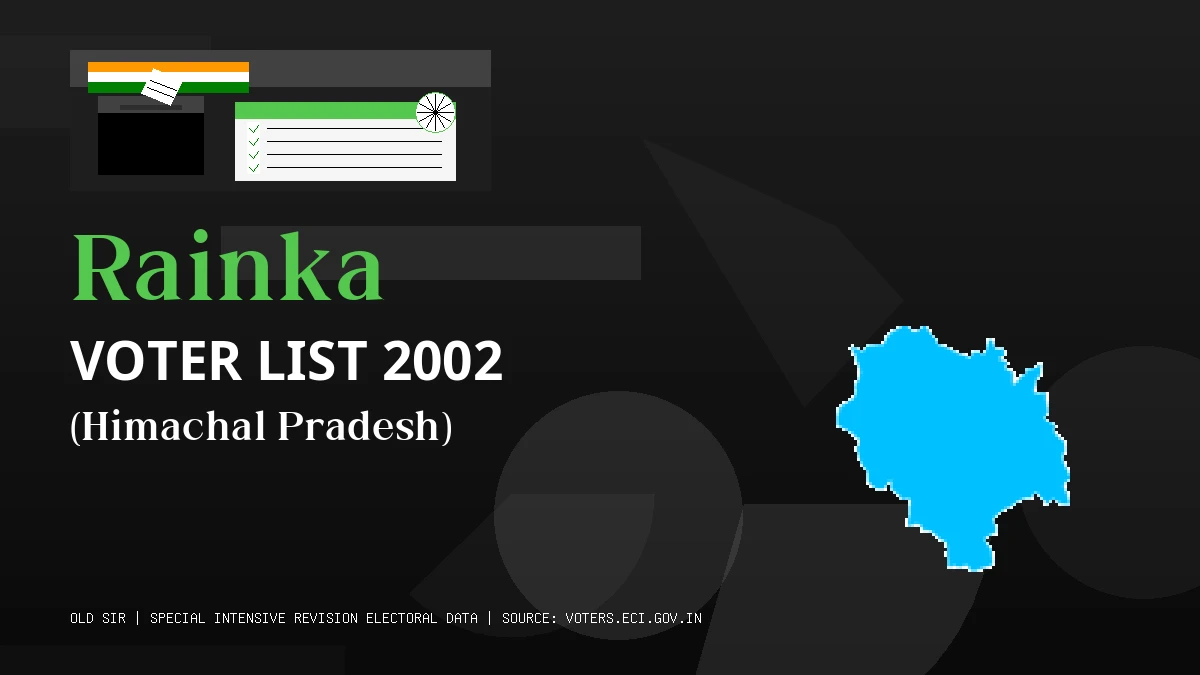 Rainka Voter List 2002 PDF Download Himachal Pradesh
