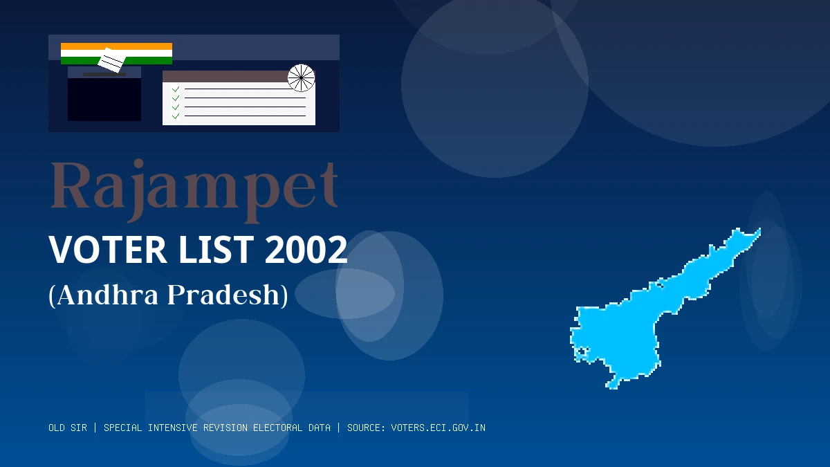 Rajampet Voter List 2002 PDF Download Andhra Pradesh