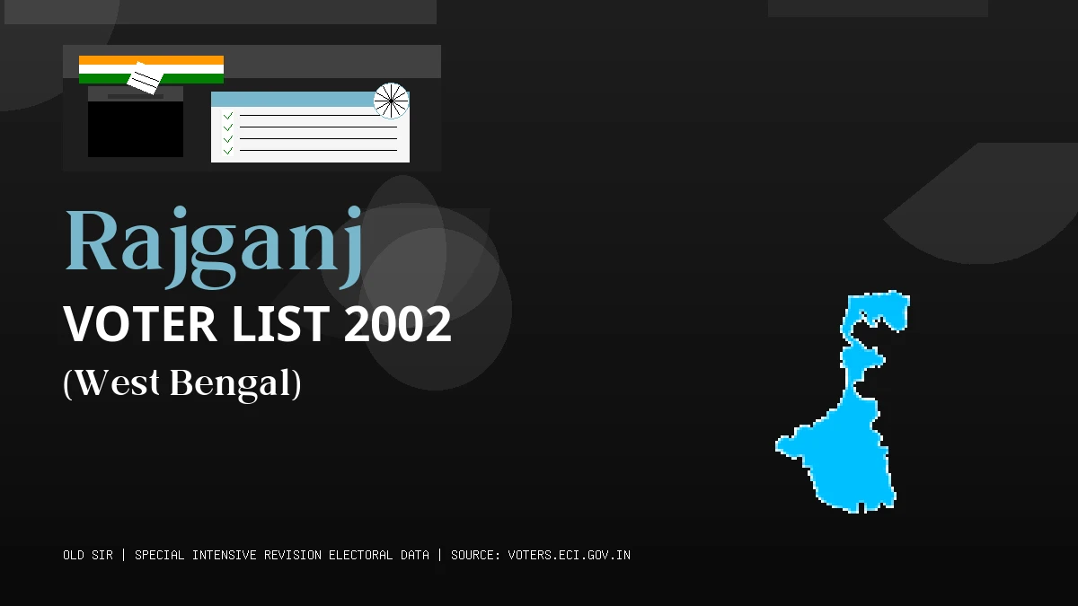 Rajganj Voter List 2002 PDF Download West Bengal