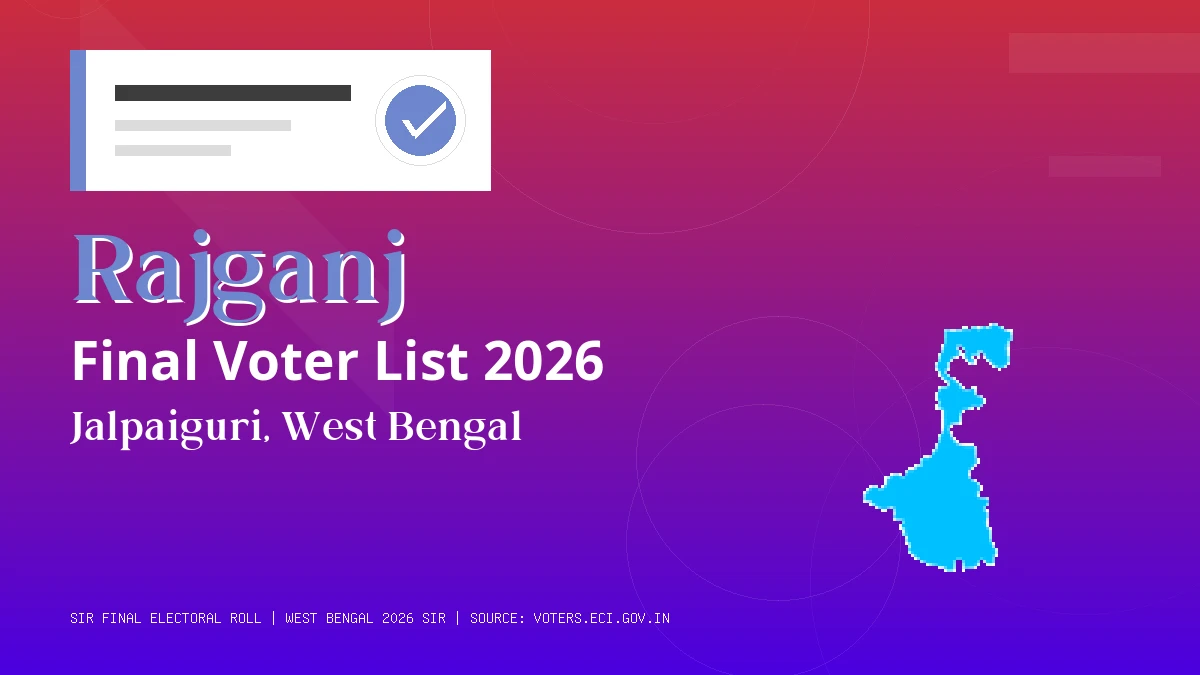 Rajganj Final Voter List 2026 West Bengal