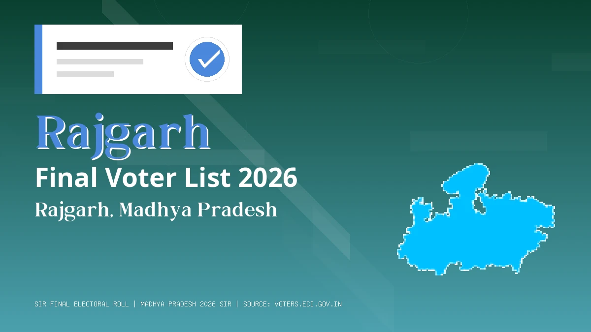 Rajgarh Final Voter List 2026 Madhya Pradesh