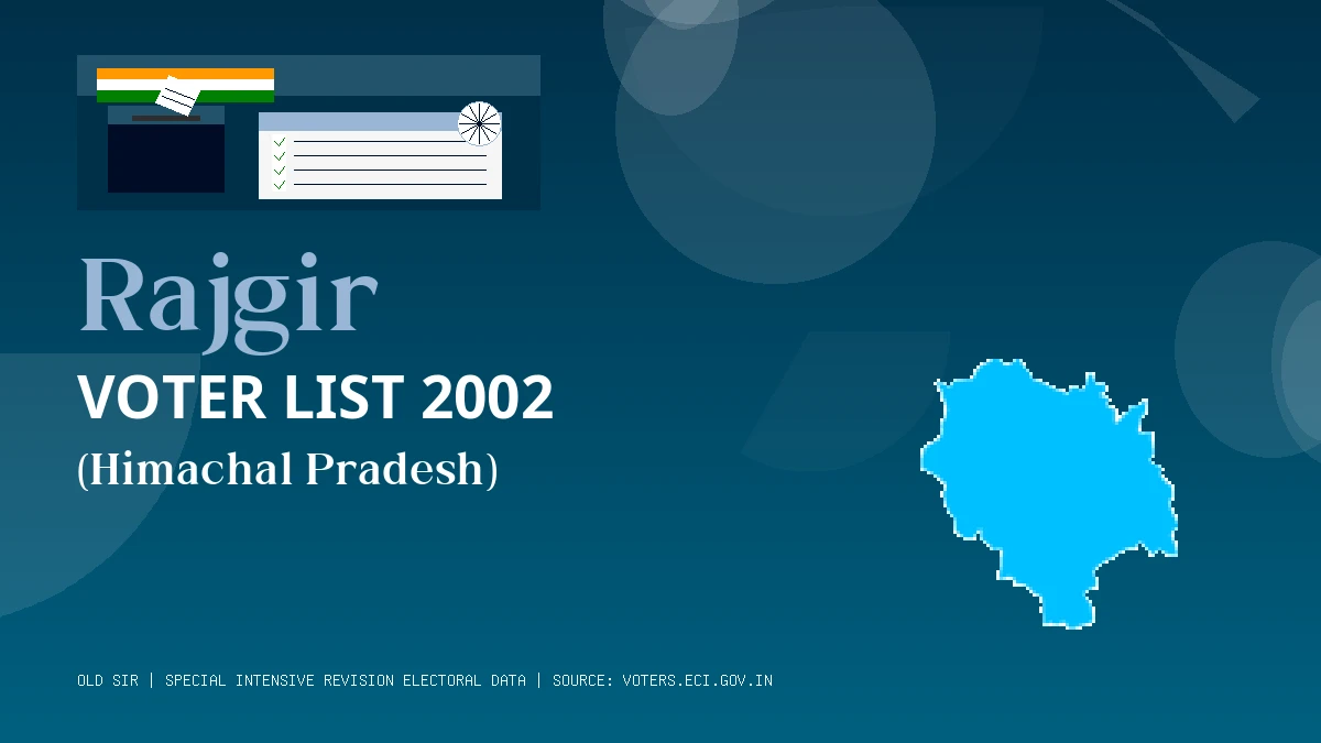 Rajgir Voter List 2002 PDF Download Himachal Pradesh