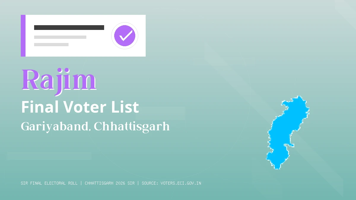 Rajim Final Voter List Chhattisgarh