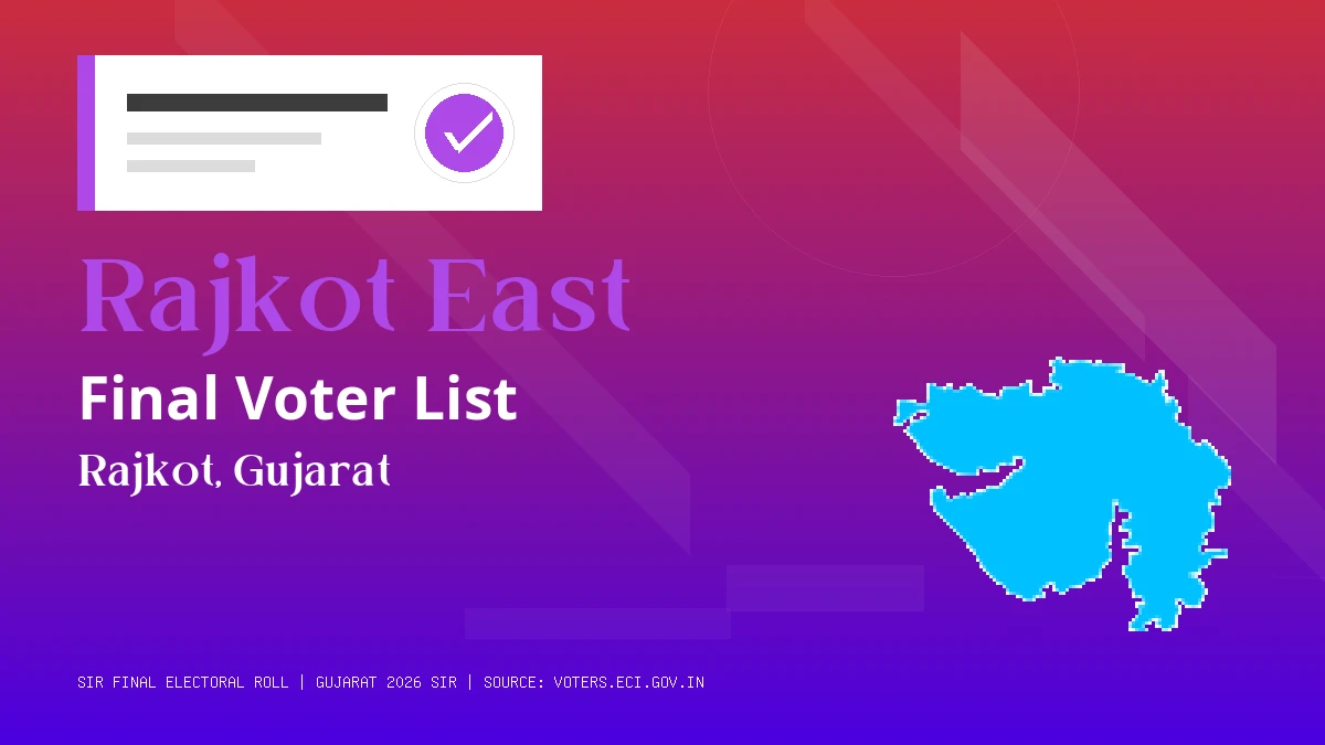 Rajkot East Final Voter List Gujarat