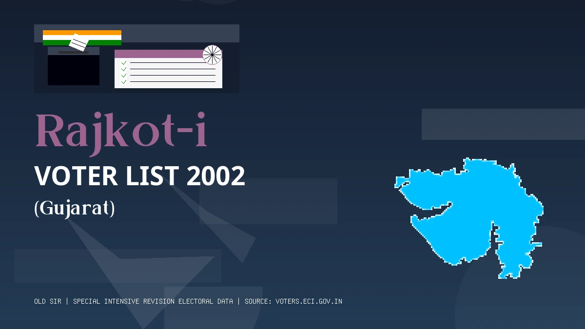 Rajkot-i Voter List 2002 PDF Download Gujarat